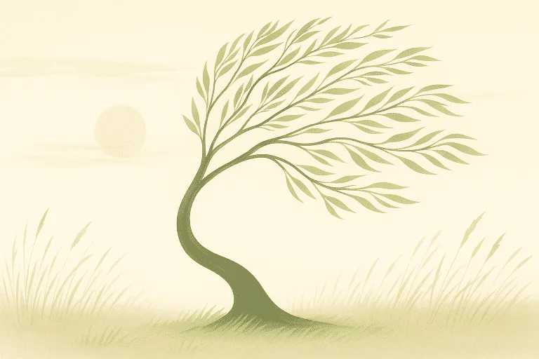 rester souple devant la colère tel un arbre se courbant face au vent