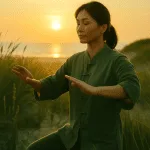 Retour au calme émotionnel au le levée du soleil