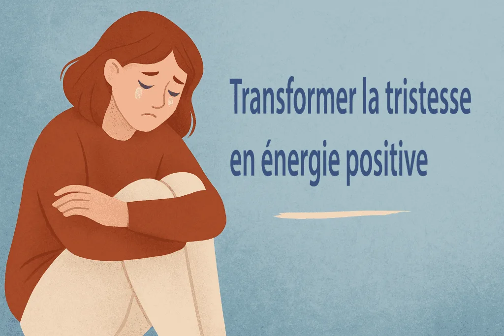 Jeune femme assise les bras sur les genoux, triste, elle pleure.