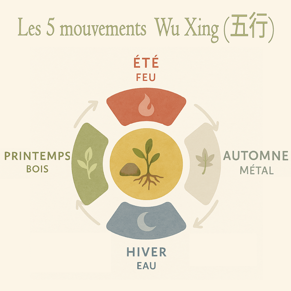 roue des 5 mouvements dite aussi des 5 éléments